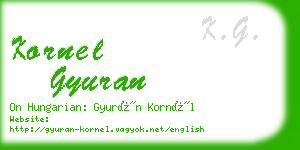 kornel gyuran business card